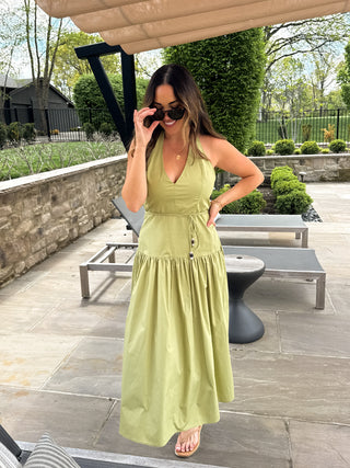 Pistachio Halter Maxi Dress
