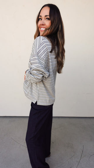 Navy Striped Rugby Shirt