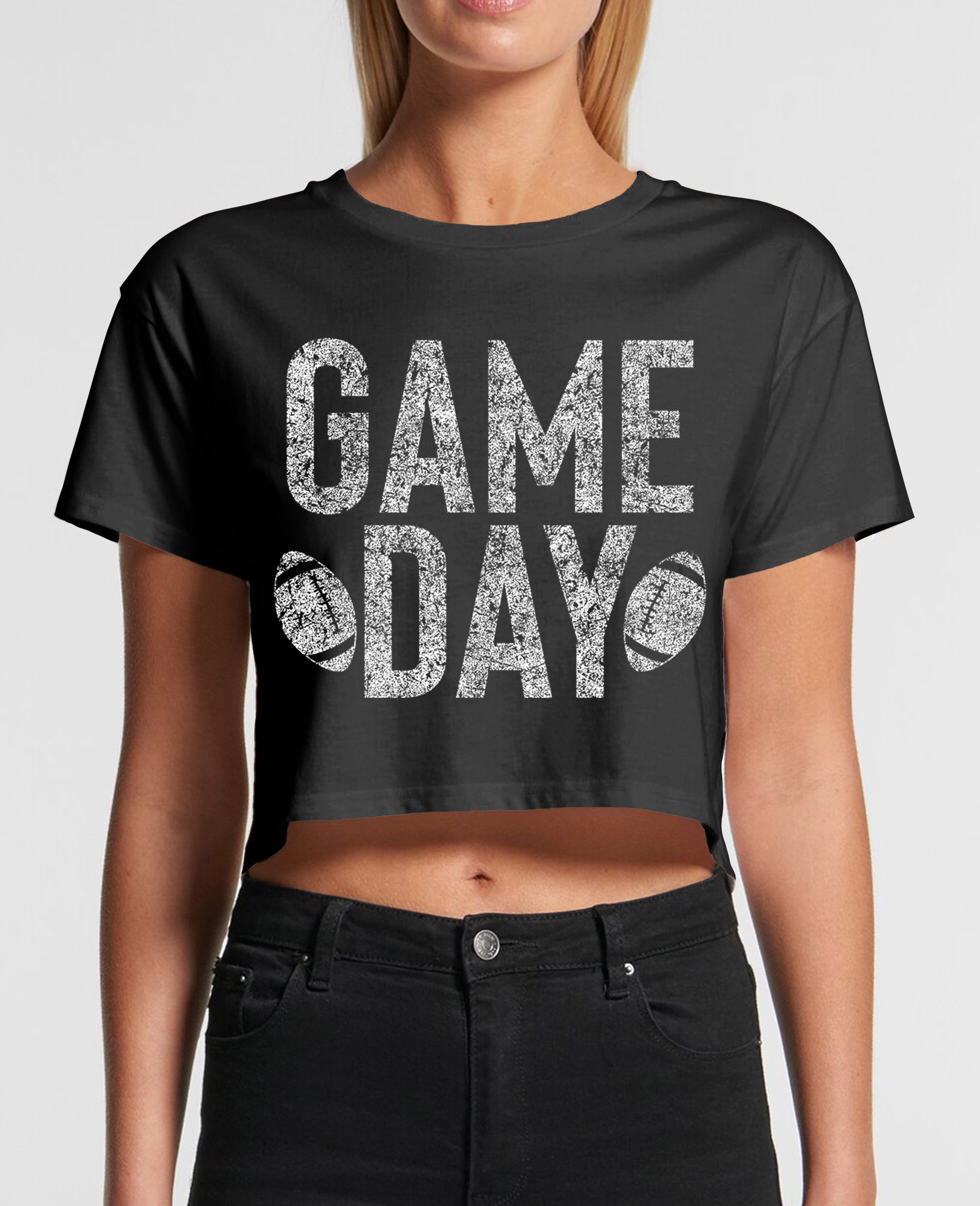 The Charcoal GAME DAY Cropped Tee