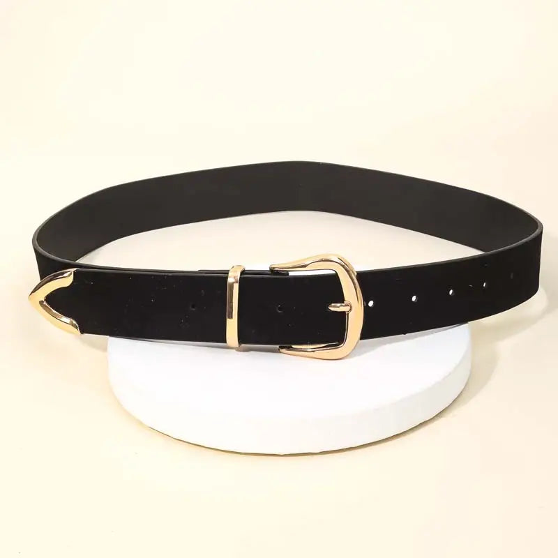 Black Belt with Gold Buckle
