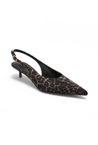 Leopard Slingback Kitten Heel