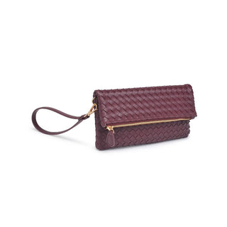 Burgundy Woven Wristlet