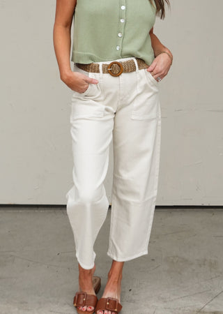 Ecru Utility Barrel Denim