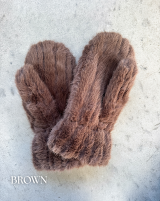 Assorted Faux Fur Mittens