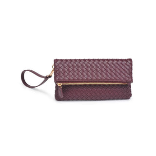 Burgundy Woven Wristlet