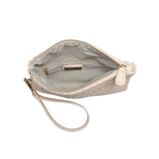 Ivory Woven Wristlet