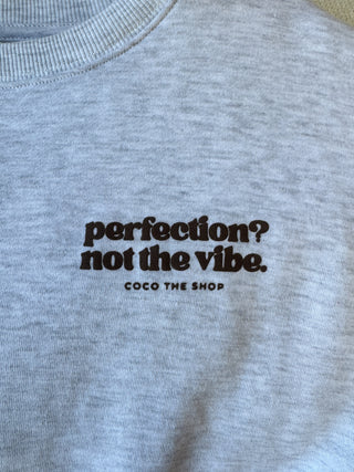Gray Puff Print Crewneck Sweatshirt