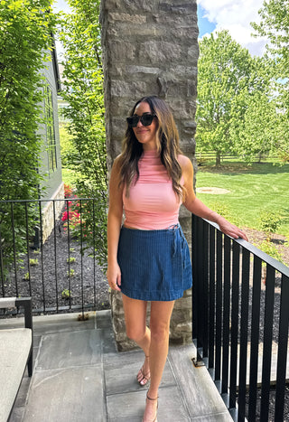 Rose Pink Mesh Tank Top