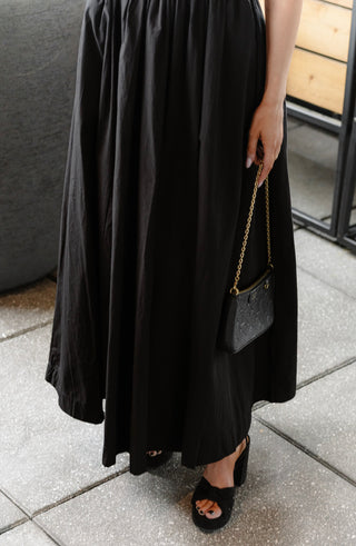 Black Strapless Maxi Dress