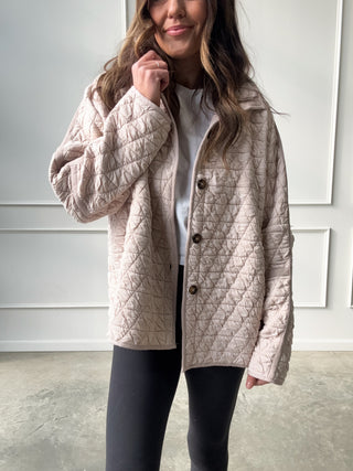 Warm Oat Quilted Jacket