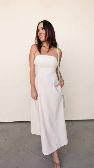 Strapless Linen Dress - Medium