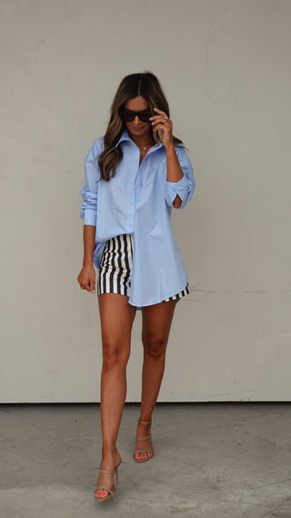 Light Blue Poplin Button-Down Shirt