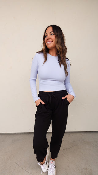 Light Blue Fleece-Lined Long Sleeve