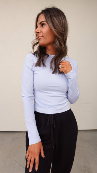 Light Blue Fleece-Lined Long Sleeve