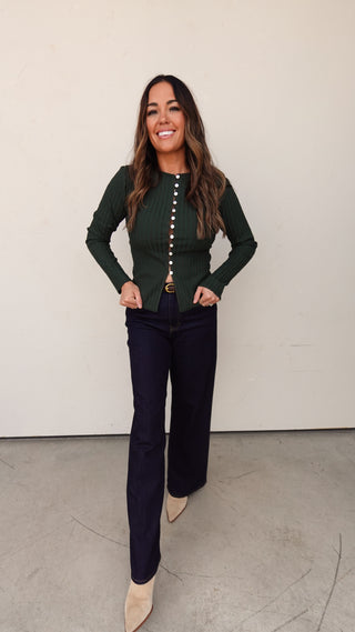 Dark Wash Relaxed Wide Leg Denim