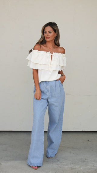 Denim Wide-Leg Trouser