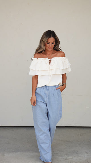 Denim Wide-Leg Trouser