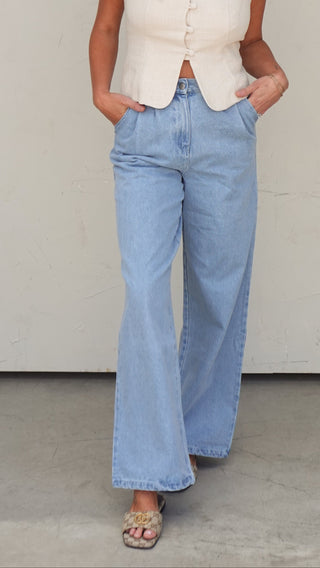 Denim Wide-Leg Trouser