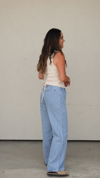 Denim Wide-Leg Trouser