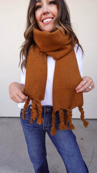 Carmel Cozy Scarf with Tassels