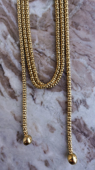 Gold Lariat Necklace