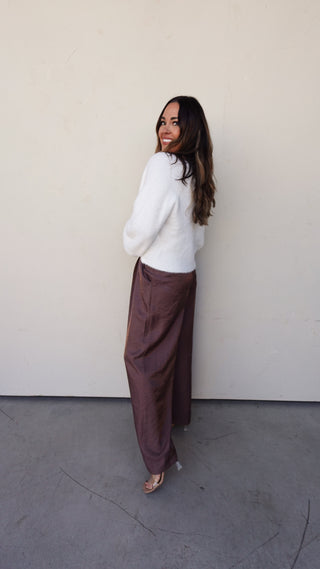 Off White Twist Front Sweater