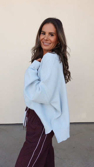 Baby Blue Slouchy Sweater