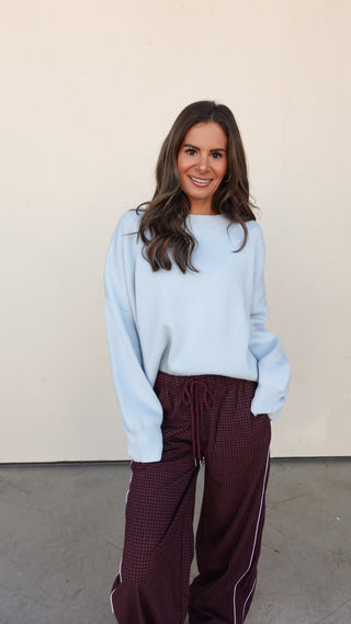 Baby Blue Slouchy Sweater