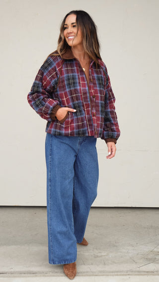 Quilted Plaid Jacket