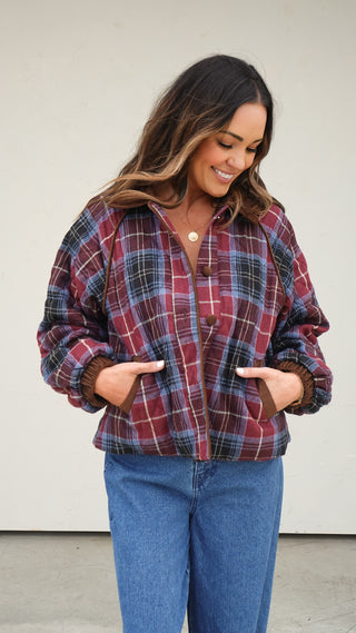 Quilted Plaid Jacket