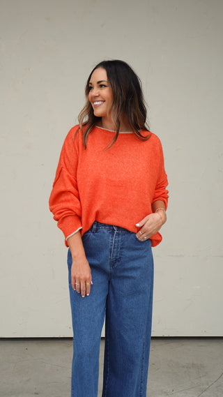 Orange Pullover Sweater