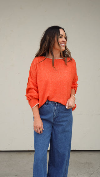 Orange Pullover Sweater