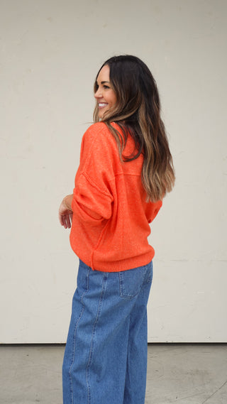 Orange Pullover Sweater