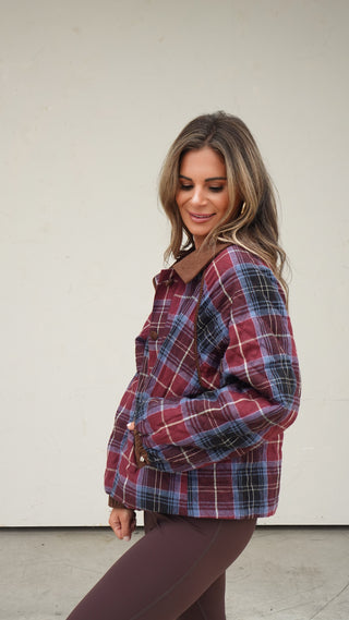 Quilted Plaid Jacket