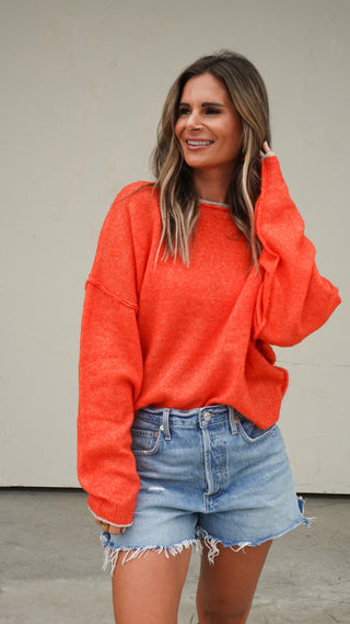 Orange Pullover Sweater