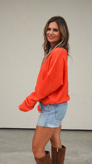 Orange Pullover Sweater