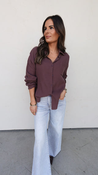 Brown Textured Shirt and Pant Set