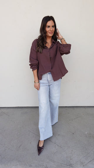 Light Wash High Rise Wide Leg Denim