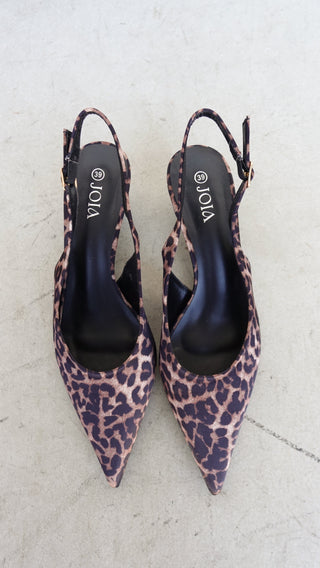 Leopard Slingback Kitten Heel