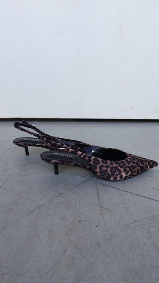 Leopard Slingback Kitten Heel