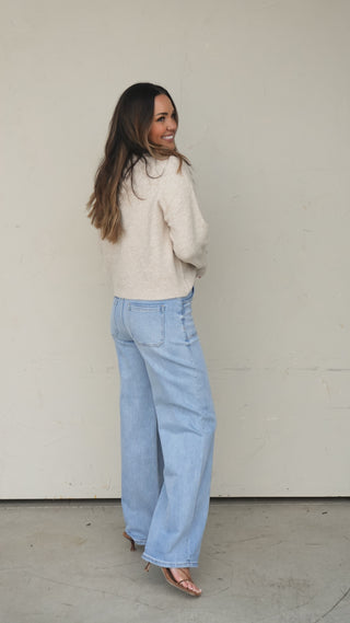 Taupe Front Pocket Sweater
