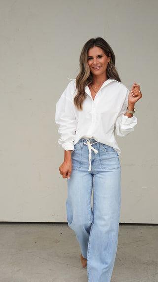 Classic White Button-Down Shirt