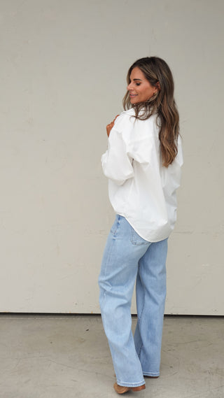Classic White Button-Down Shirt