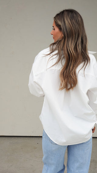 Classic White Button-Down Shirt