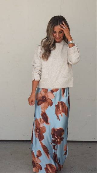 Taupe Front Pocket Sweater