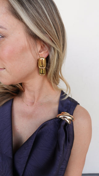 Gold Double Drop Earrings