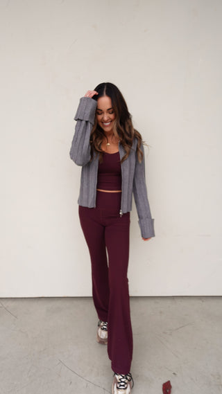 Buttersoft Yoga Top and Legging Set - Merlot