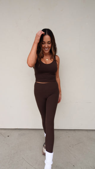 Buttersoft Scoop Neck Tank - Espresso