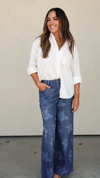 Classic White Button-Down Shirt