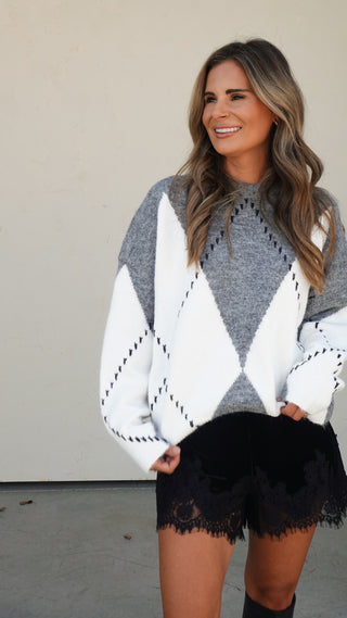 Argyle Crewneck Sweater